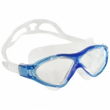 Очки полумаска для плавания взрослая E33183-1 силикон, синие