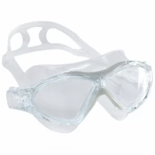 Очки полумаска для плавания взрослая E33183-2 силикон, серебро