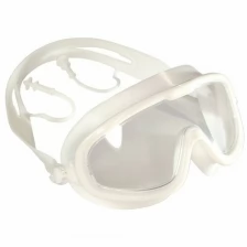 Очки полумаска для плавания взрослая E33161-2 силикон, белый
