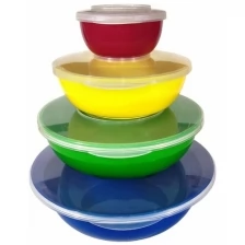Посуда пластиковая многоразовая SOLARIS набор контейнеров с герметичными крышками "Матрёшка"