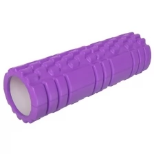 Роллер для йоги 45x14 см, массажный, цвет фиолетовый