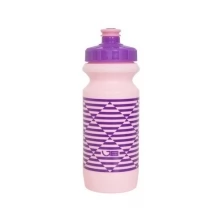 Фляга 0,6 Green Cycle STRIPES с большим соском, pink nipple/ purple cap/ pink bottle