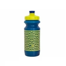 Фляга 0,6 Green Cycle STRIPES с большим соском, blue nipple/ yellow cap/ blue bottle