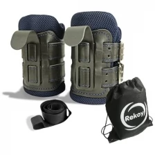 Гравитационные ботинки ReKoy F103SOFT синие кожаные с дышащей MicroFiber-подкладкой, лямка страховочная, рюкзак на шнурках