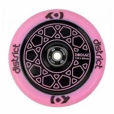 Комплект колес для самоката District Zodiac Wheel 110x24mm Pink/Black (2шт)