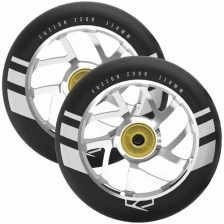 Колеса д/сам. Fuzion 110 mm Wheel (pair) - Silver Ano / Black PU