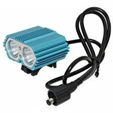 Двойной светодиодный фонарь для велосипеда, синий, 56x40x27мм,MoscowCycling MC-LED-06