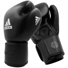 Перчатки боксерские Muay Thai Gloves 200 черно-белые (вес 16 унций)