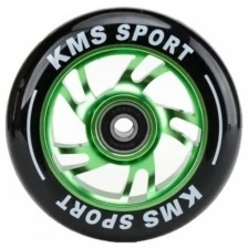 Колесо для трюкового самоката kms sport 110 мм алюминий зеленый спиральная звезда 20021
