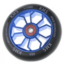 Колесо для трюкового самоката kms sport 110 мм алюминий синий медуза 5996