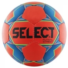 Мяч футзальный SELECT Futsal Street арт.850218-552, р.4, 32п, мат.ПУ, руч.сш, оранжево-сине-черный