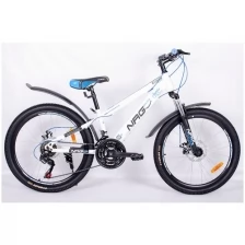 Горный Велосипед NRG Bikes GECKO 24/12 white-black-blue, 21 скорость, 2022 год