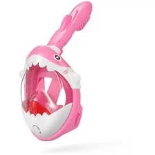 Маска для (снорклинга) плавания детская "Акула" розовая XS