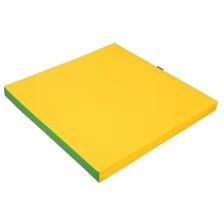Мат гимнастический KETT-UP 1000х1000х80мм, ПВХ, зеленый/желтый