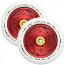 Колеса д/сам. Fuzion 110 mm Hollowcore Wheel (pair) - Marker / White Red Core White PU