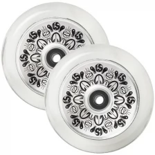 Колеса д/сам. Fuzion Leo Spencer Sig Wheel (pair) - Silver Core / Clear PU