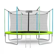 Батут Atlas Sport 374 см (12 ft) с внутренней сеткой и лестницей GREEN