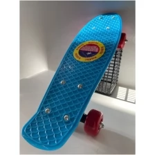 Скейтборд для детей и подростков 41*12 см / пенни борд для детей / лонгборд / skateboard / скейт, круизер голубой