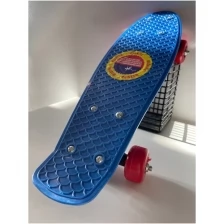 Скейтборд для детей и подростков 41*12 см / пенни борд для детей / лонгборд / skateboard / скейт, круизер синий