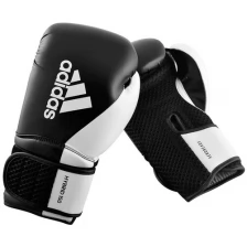 Перчатки боксерские Hybrid 150 черно-белые (вес 12 унций)