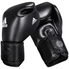 Перчатки боксерские Muay Thai Gloves 300 черно-белые (вес 10 унций)