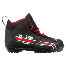 Ботинки лыжные TREK Quest 2 NNN, цвет чёрный, лого красный, размер 44