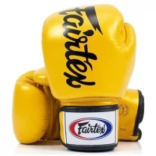 Боксерские перчатки Fairtex BGV19 gold 16 унций