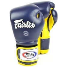 Боксерские перчатки Fairtex Boxing gloves BGV9 Blue/Yellow 16 унций