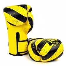 Боксерские перчатки Fairtex Boxing gloves BGV14Y Yellow grunge 14 унций