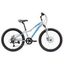 Велосипед для подростков Stark Rocket 24.2 D серебристый/голубой/серый (HD00000292)