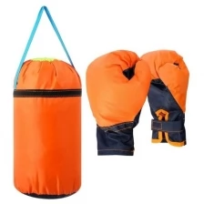 Детский боксерский набор малый (перчатки+ груша d20 h35см), цвет микс