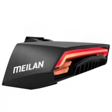 Велосипедный задний ультраяркий фонарь MEILAN X5, с поворотниками и пультом управления, 3 режима, ограничительные линии