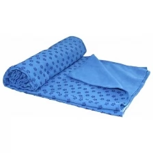 Полотенце для йоги 180-63 см Tunturi Yoga Towel с мешком для переноски, синее