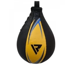 Груша RDX Speed Ball Leather Multy SBL-S2YU желтый/синий