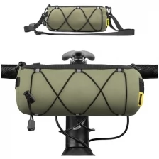 Велосумка Rhinowalk 2 в 1 серая, сумка для велосипеда на руль, на раму, сумка через плечо, на велосипед