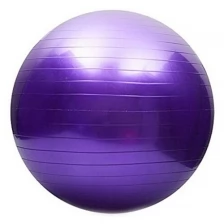 Фитбол, гимнастический мяч для занятий спортом, гладкий, фиолетовый, 65 см