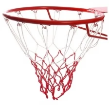 Сетка баскетбольная, двухцветная, нить 3,2 мм, (2 шт)