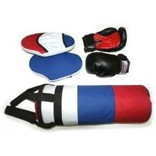 Набор боксёрский детский (груша цилиндрическая, перчатки, 2 лапы) :(5):.