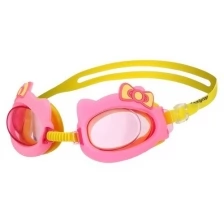 Очки для плавания "Бантик" + беруши, детские, цвет розовый