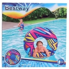 Круг для плавания Геометрия, 107 см, цвета микс 36228 Bestway Bestway 5309717 .