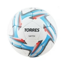 Мяч футбольный Torres Match р.5 Бело-серебристо-голубой