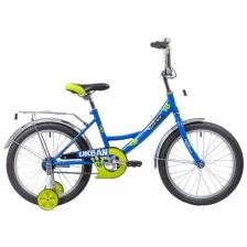 Детский велосипед NOVATRACK 18" URBAN синий, защита А-тип, тормоз нож., крылья и багажник хром. 183URBAN.BL9-