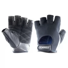 Перчатки для занятий спортом TORRES , PL6047S, р.S, нейлон, нат.замша и кожа, подбивка 3 мм, черные