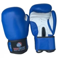 Перчатки боксерские Best Sport BS-бпк4 кожа, на липучке, синие, 12 oz.