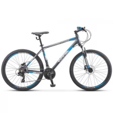 Горный (MTB) велосипед STELS Navigator 590 D 26 K010 (2020) рама 18" Серый/салатовый