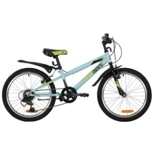 Детский велосипед Novatrack Racer 20, год 2020, цвет Голубой