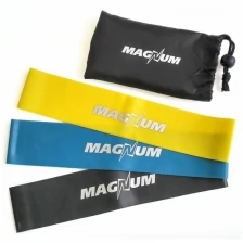 MLB50-3 Комплект эспандеров Magnum 3 штуки в сумке 50 х 5см х 0,4/0,8/1,2 мм