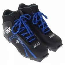 Ботинки лыжные TREK Level 3 NNN ИК, цвет чёрный, лого синий, размер 36 Trek .