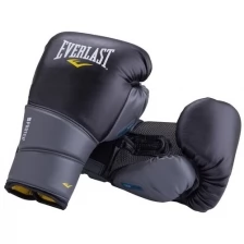 Боксерские перчатки Everlast Боксерские перчатки Everlast тренировочные Protex2 Gel Pu черные 10 унций