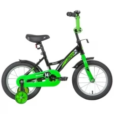 Детский велосипед NOVATRACK 14" Strike, чёрный-зелёный 143STRIKE.BKG20